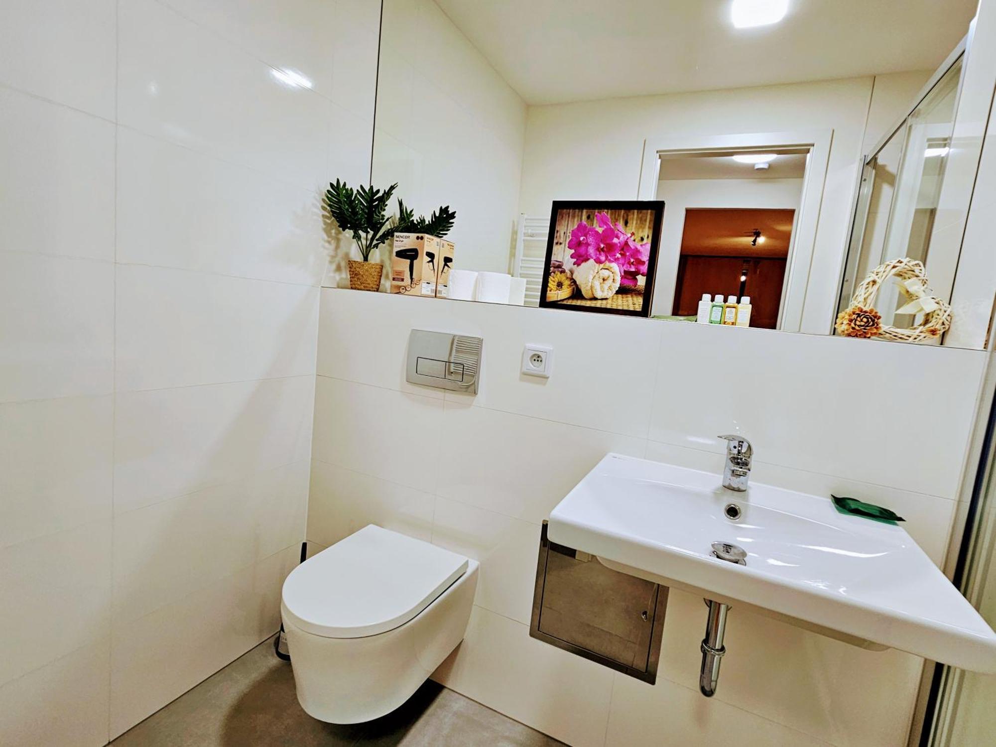 Live-inn 2 Bdr Family For 1-8 Guests, 20 Mins To Center, Lift, Gym, Reception, Parking, Roof Terrace, Game & Party * Praga
