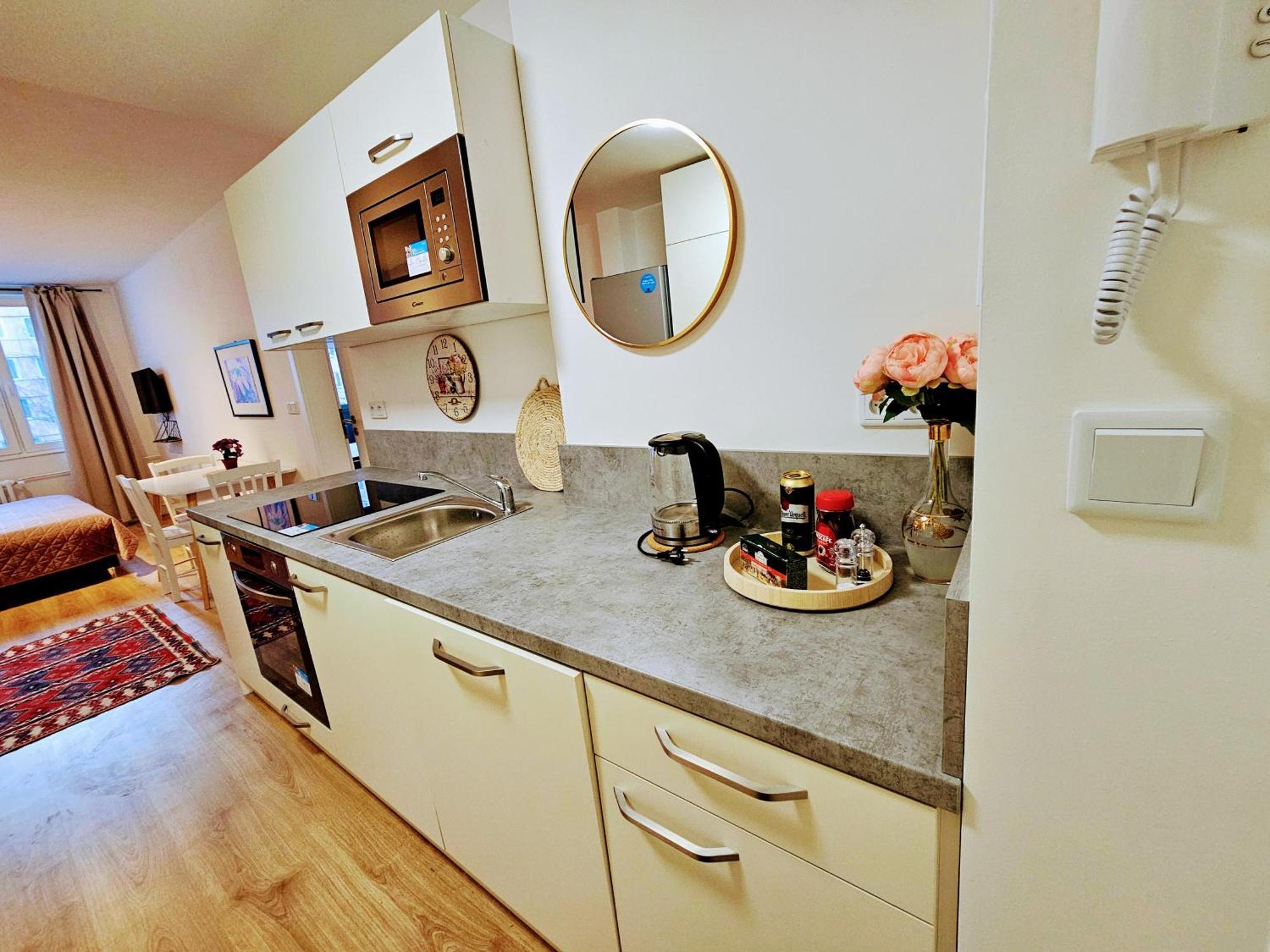 Live-inn 2 Bdr Family For 1-8 Guests, 20 Mins To Center, Lift, Gym, Reception, Parking, Roof Terrace, Game & Party * Praga
